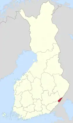 Location of Parikkala in Finland