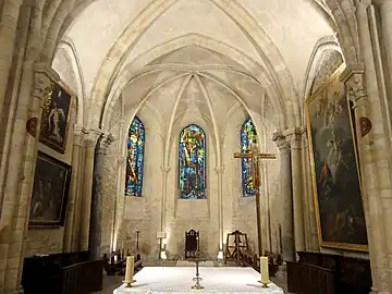 The choir and apse of the church