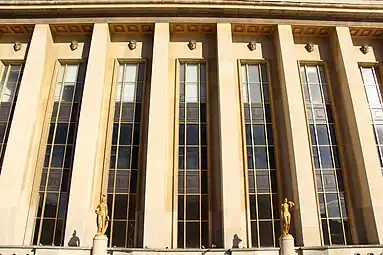 Art Deco mascarons of the Palais de Chaillot, Paris, designed by Louis-Hippolyte Boileau, Jacques Carlu and Léon Azéma, 1937