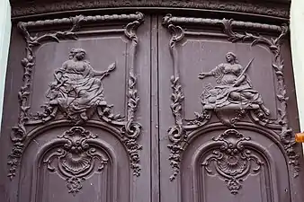 Detail of a door of the Hôtel de Samuel Bernard from Paris (1740s)