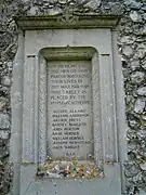 This memorial set into the wall of the Parish Church commemorates the men of Calthorpe who gave there lives during the First World War 1914 to 1918.