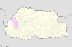 Map of Paro District in Bhutan