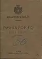 Cover of passport issued in 1901