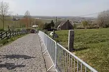 Balustrades being placed before the 2014 Tour of Flanders