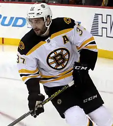 Bergeron with the Boston Bruins in January 2016