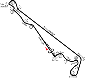 Original long GP layout of Paul Ricard, used in 1973, 1975, 1977, 1980–1981, 1984, 1986, 1988