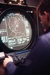 Radar screen for the PAVE PAWS at Cape Cod AFS, 1986.