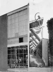 The USSR Pavilion at the 1925 Paris Exposition of Decorative Arts, by Konstantin Melnikov (1925)