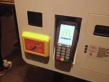 Octopus card reader at a McDonald's restaurant in Hong Kong