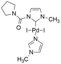 An example of palladium(II) derived complex with N-heterocyclic ligand