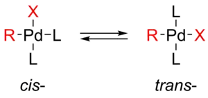 Cis-trans isomerization of Pd oxidative addition product