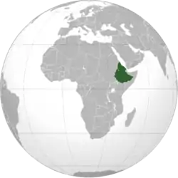 Location of Ethiopia