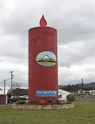 The Peace Candle of the World, toward the south end of Scappoose.