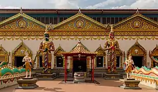 Statue of Devas guarding the temple.