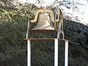 The Original Old Path Church Bell is located in the Old Path Cemetery.