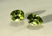 Peridot gemstones