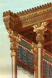 Apadana detail by Charles Chipiez