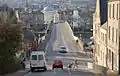 The A85 crossing Perth Bridge between Perth and Bridgend, looking west from Bridgend