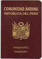 Peruvian Passport issued during the 2000s