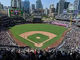 A photograph of a baseball diamond