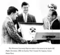 Colonial Club Member, Charles "Pete" Conrad '53, presents Princeton University flag taken to the moon on Apollo Flight XII to Colonial Club