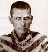 A mugshot of Pete Spence at the Yuma Territorial Prison in 1883.