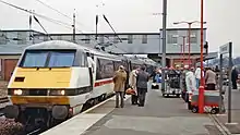 91021 at Peterborough in 1992.