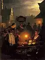 A Moonlit Vegetable Market by Petrus van Schendel, 19th century