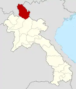 Map showing location of Phôngsali province in Laos