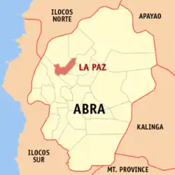 Map of Abra with La Paz highlighted