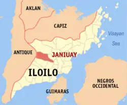 Map of Iloilo with Janiuay highlighted