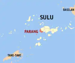 Map of Sulu with Parang highlighted