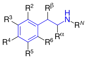 Phenethylamine structure diagram