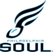 Logo of the first iteration of the Philadelphia Soul used from 2004-2019