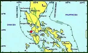 Tectonic Map of Northern Central Philippines including the Philippine Fault System