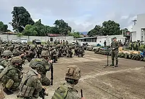 Soldiers of the Philippine Army 11th "Alakdan" Infantry Division