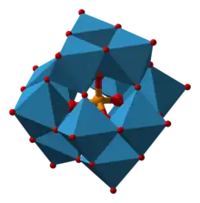 Structure of the phosphotungstate anion