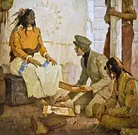 Kenneth Riley, Bodmer Painting Piegan Chief, 1986