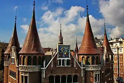 Casa de les Punxes in Barcelona by Josep Puig i Cadafalch (1905)