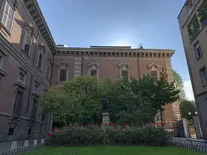 Monument to Francesco Hayez in Piazza Brera