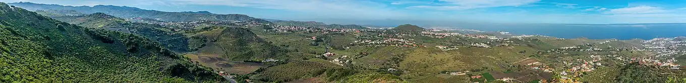 View toward the northeast from Pico de Bandama, 2016