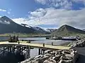 Pier at Siglufjörður overlooking the coast