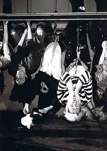 Members of Pigface in 1991 in Palo Alto, California; left to right: Chris Connelly, Nivek Ogre, Martin Atkins