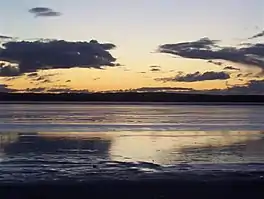 Pink Lake at sunset