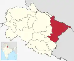 Location in Uttarakhand