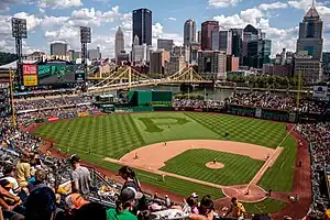 A photograph of a baseball diamond