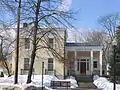 Pittsford's Village Hall was constructed as a home in 1855.  In 1937, the building was remodeled in the colonial revival style and donated to the Village.