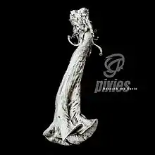 A white image resembling a marble statue of an abstract shape on a black background