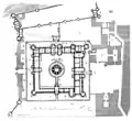 Map of the Louvre under Charles V, by Eugène Viollet-le-Duc (1856; oriented south on top and north at bottom)