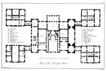 Brettingham published the plans of Holkham Hall in 1761